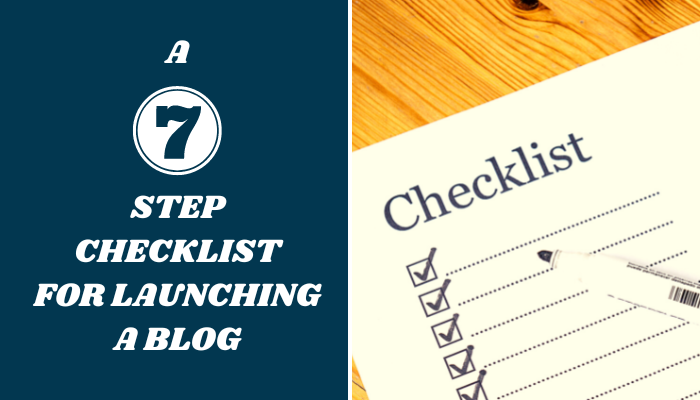 A 'starting a blog checklist' to help launch a blogging business