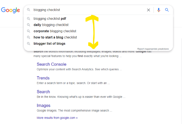 how to find search phrases with this blogging checklist