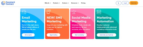Constant Contact Home page - rated one of the best small business marketing automation for small business.