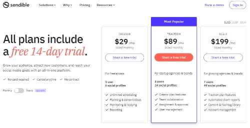 Sendible banner - one of the best alternatives to Hootsuite