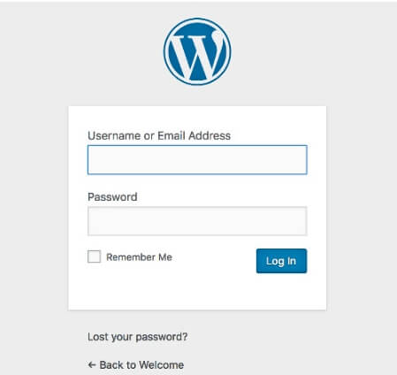 WordPress Login page. Bluehost WordPress Tutorial about the login page.