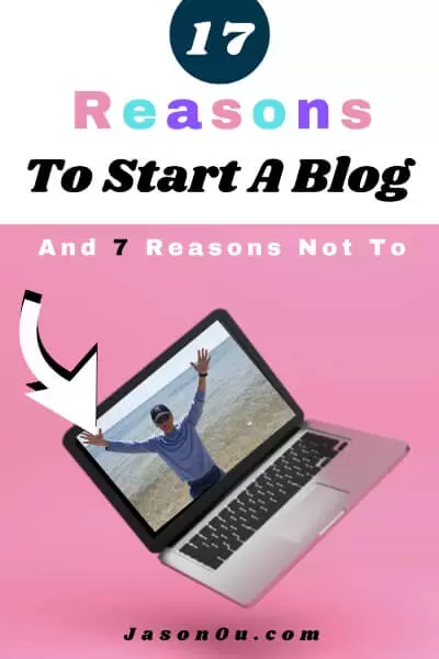 Banner for reasons to start a blog
