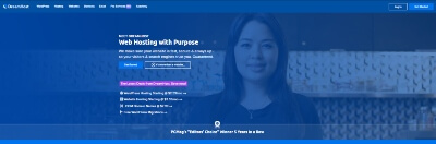 Dreamhost home page - rated one of the best hosting site for blogging.