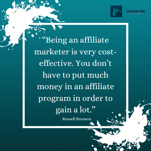 Affiliate marketing quote. It's one way to monetize WordPress blog