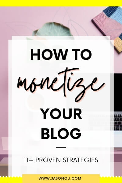 Pinterest pin on how to monetize a WordPress blog