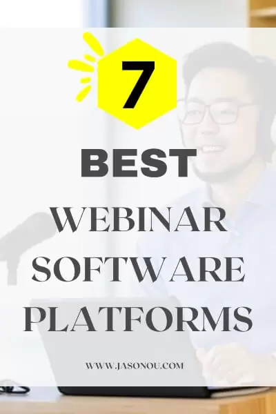 A vertical banner about the top 7 best automated webinar platforms