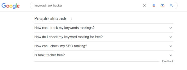 A ooogle search of keyword rank tracker where it Illustrates the importance of keyword research.