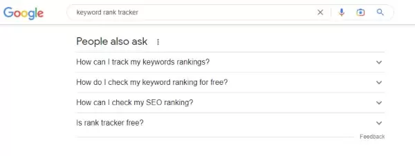 A ooogle search of keyword rank tracker where it Illustrates the importance of keyword research.