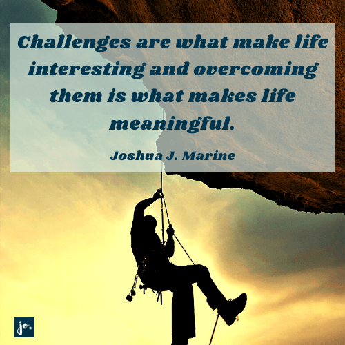 A quote on overcoming challenges, especially affiliate marketing.