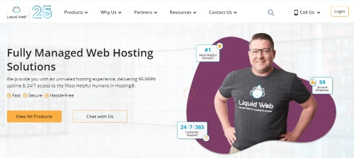 Liquid Web banner - one of the best Bluehost competitors for hosting.