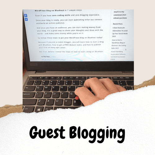 Guest blogging is an awesome way to do affiliate marketing without social media audience.
