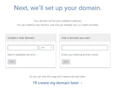 Bluehost domain page. Picking or skip the page so you can start a movie blog.