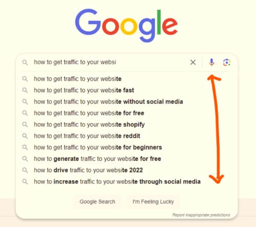 How to find some long tail keywords and increase website traffic without social media.