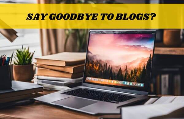 A laptop on a desk surrounded by a trendy office setup. Are you ready to learn whether blogs are obsolete?