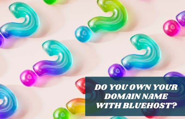 Blog banner post on do I own my domain name with Bluehost