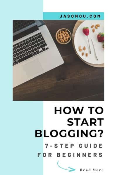 A pin image on how to start blogging. 
