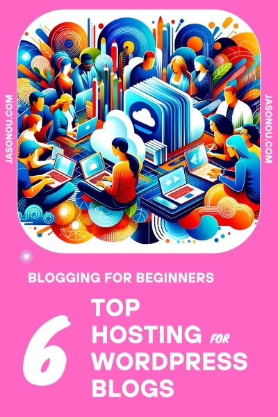 Pink Pinterest pin on the topic of the best hosting for bloggings.
