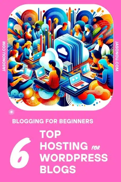 Pink Pinterest pin on the topic of the best hosting for bloggings.