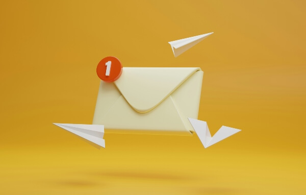 Image of an email icon for a Bluehost review