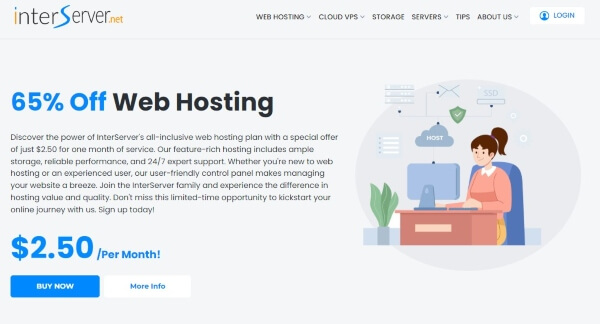 InterServer hosting for blogs and WordPress