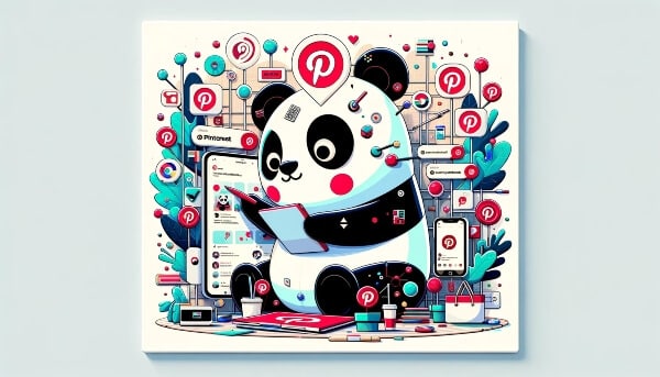 A panda trying to claim a Pinterest business account.