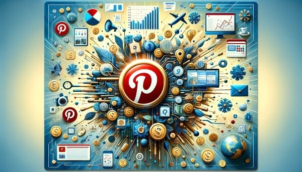 Image of Pinterest logo, symbolizing how to make money with Pinterest pinning.