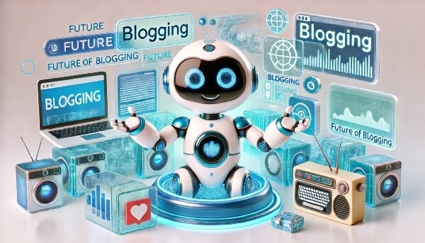 AI robot wondering the future of blogging.