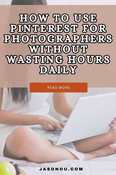Female photographer learning how to use Pinterest for photographers